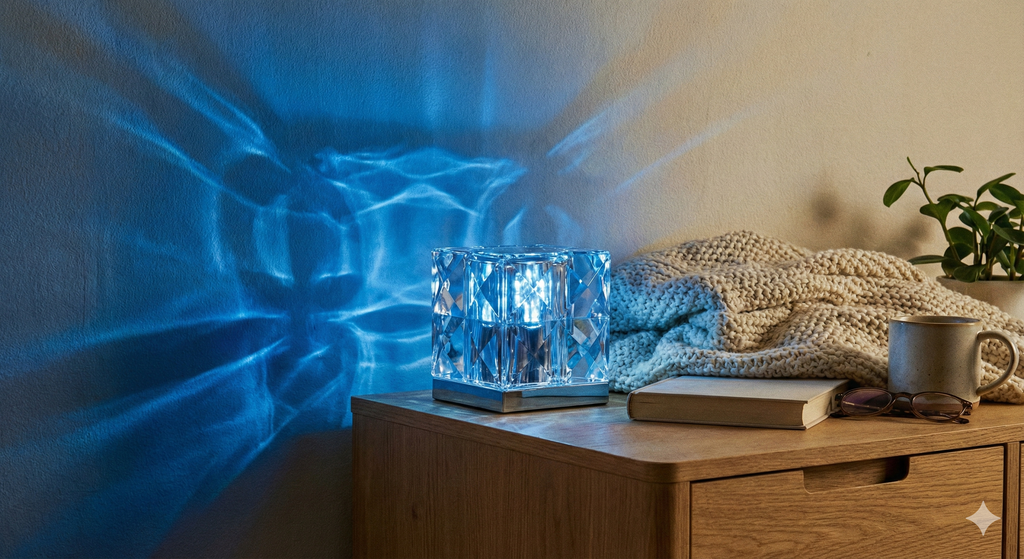 Lampada Effetto Acqua & Relax - Aquora™ Crystal CubeOceanica